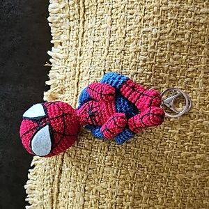 Amigurumi new spiderman keychain 6 inches❤️💙
